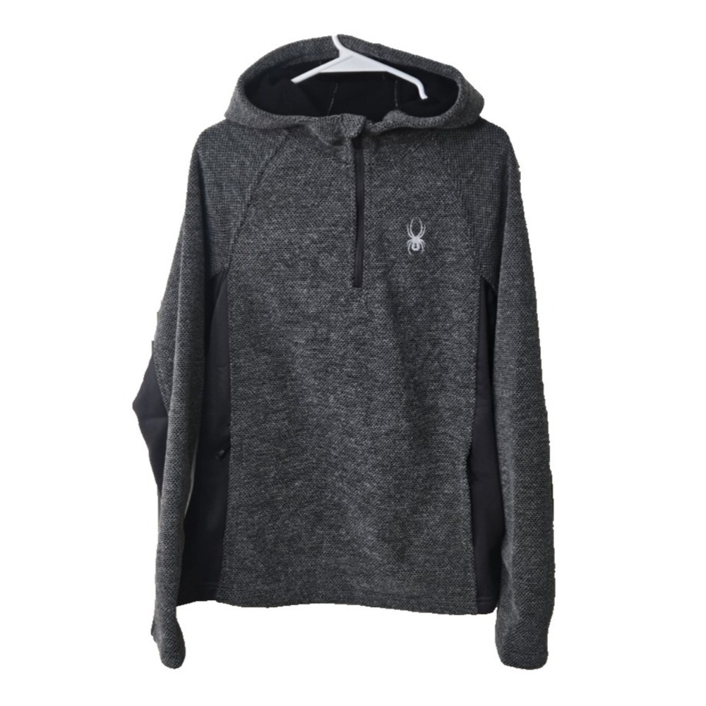 Spyder 1/4 Zip Hoodie Men's M‎ Heather Gray NWT